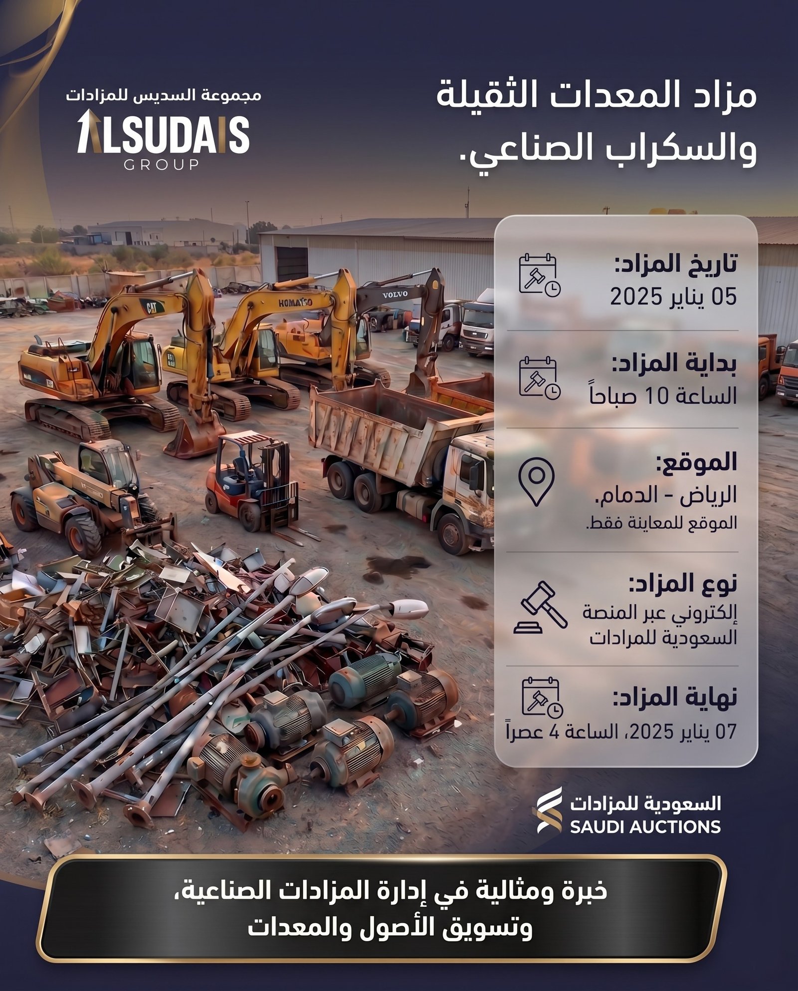 Heavy equipment & industrial scrap auction